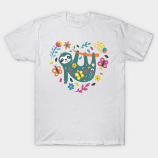Colourful Sloth T-Shirt
